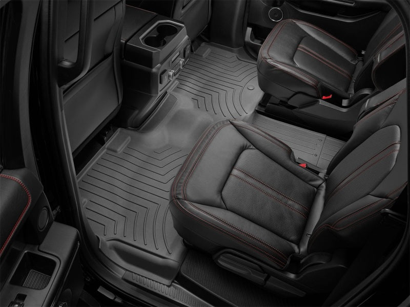 WeatherTech 2018+ Ford Expedition MAX Rear FloorLiner - Black (Works w/ 2nd Row Bucket Seats)