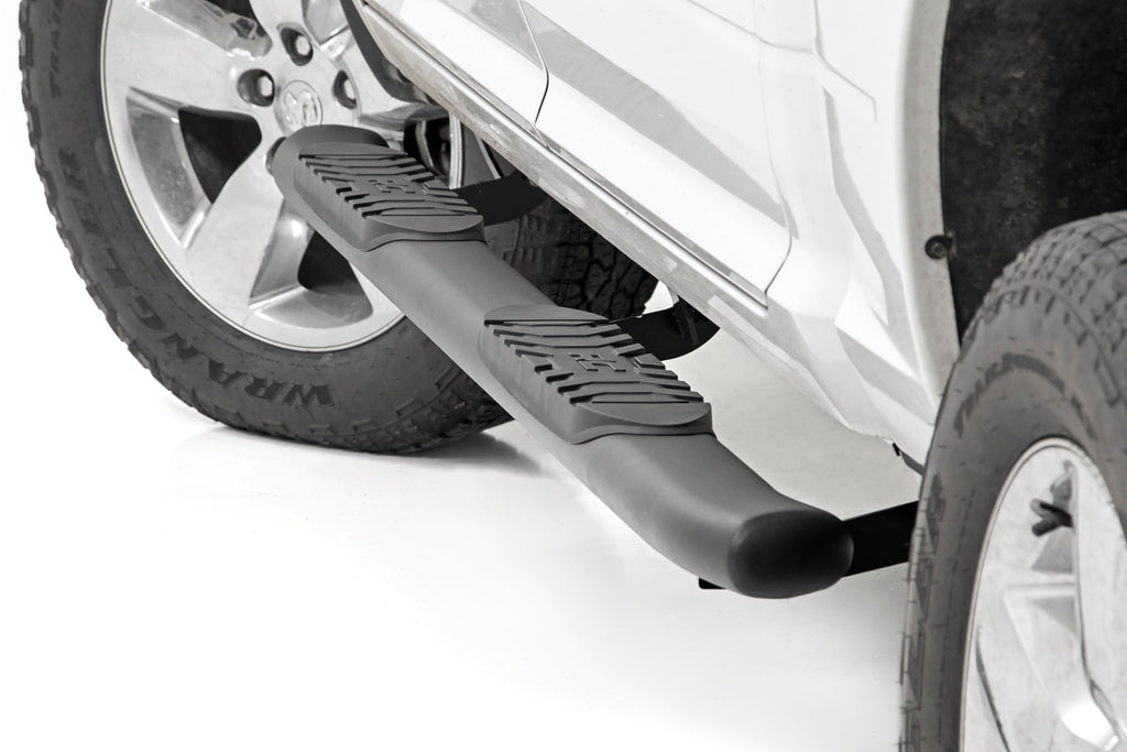 Oval Nerf Step Crew Cab Black Ram 1500/2500/3500 2WD/4WD (2010-2025 & Classic) Rough Country