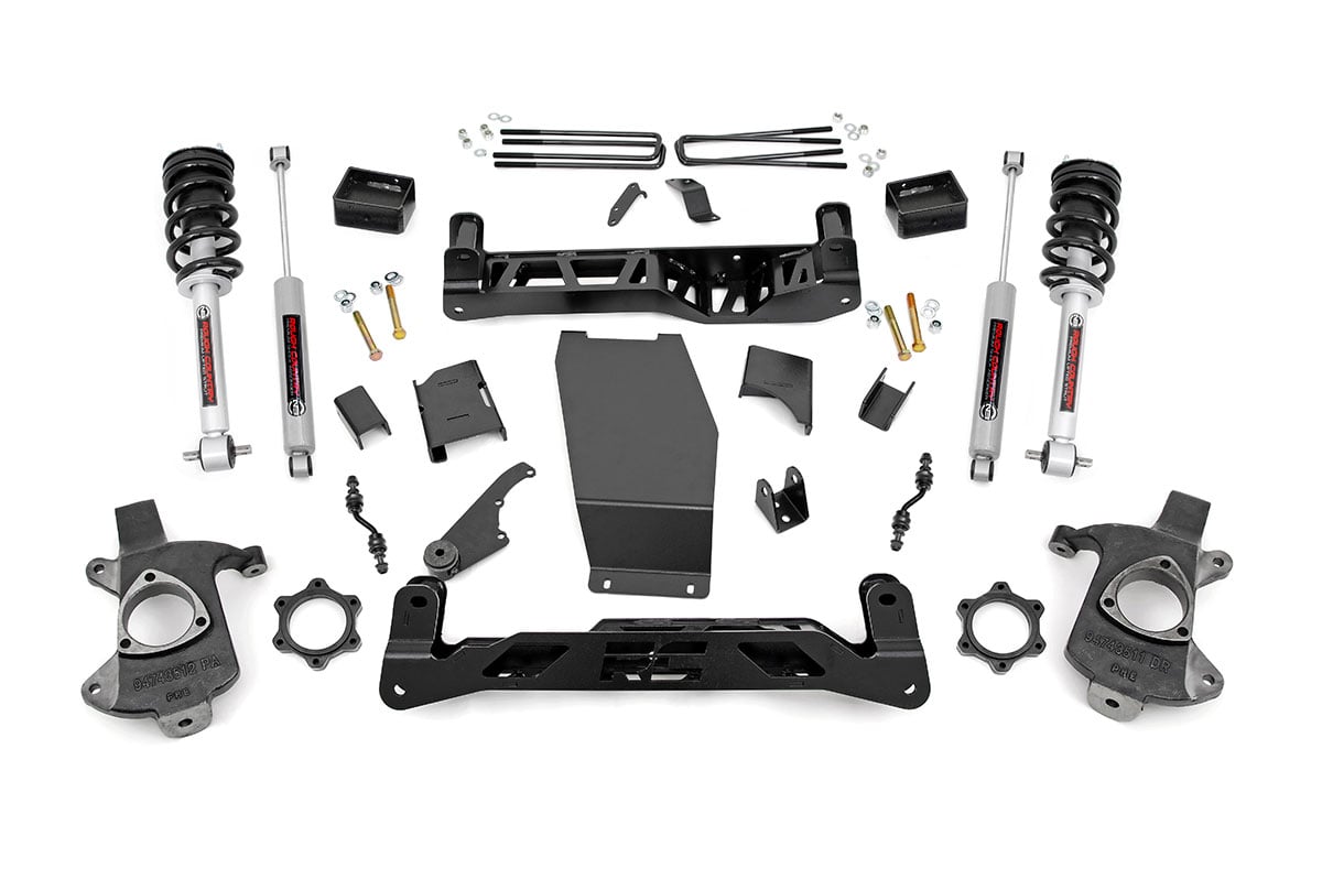 5 Inch Lift Kit Cast Steel N3 Struts Silverado/Sierra 1500 (14-18 & Classic) Rough Country