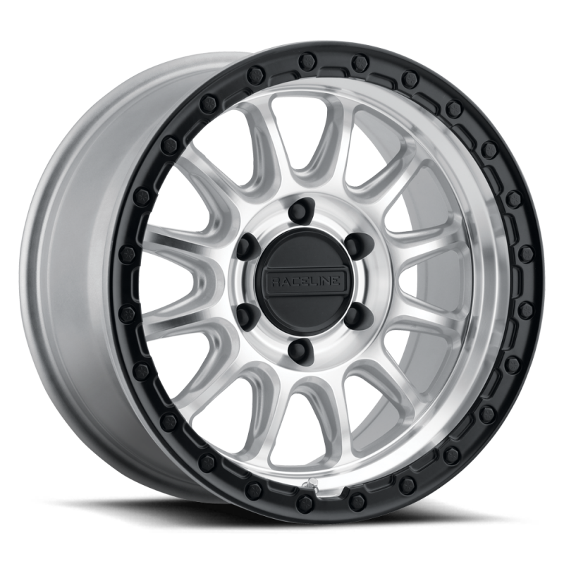 Raceline 960MB Alpha 17x8.5in / 5X150 BP / 35mm Offset / 110.5mm Bore - Machined w/Black Ring