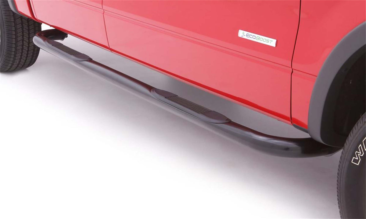 3 Inch Round Bent Nerf Bars Black 2004-2008 Ford F-150 SuperCab Lund