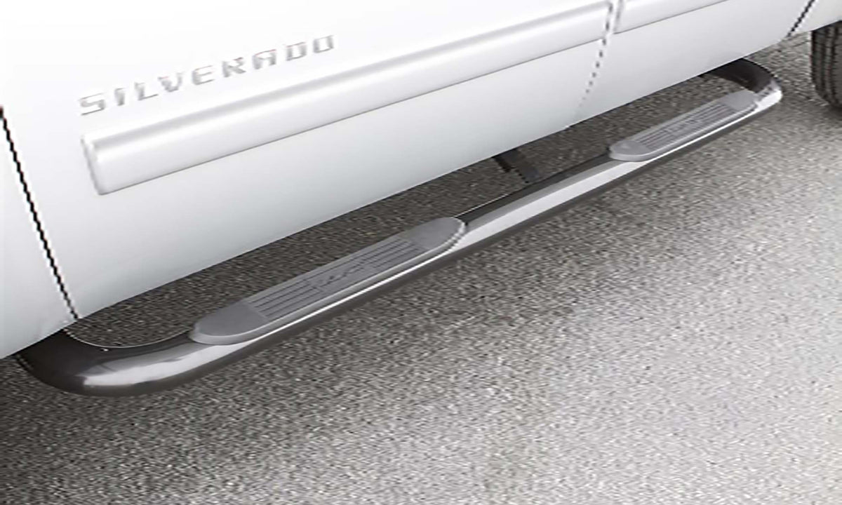 4 Inch Oval Bent Nerf Bars Polished Stainless 1997-2003 Ford F-150 SuperCab Lund