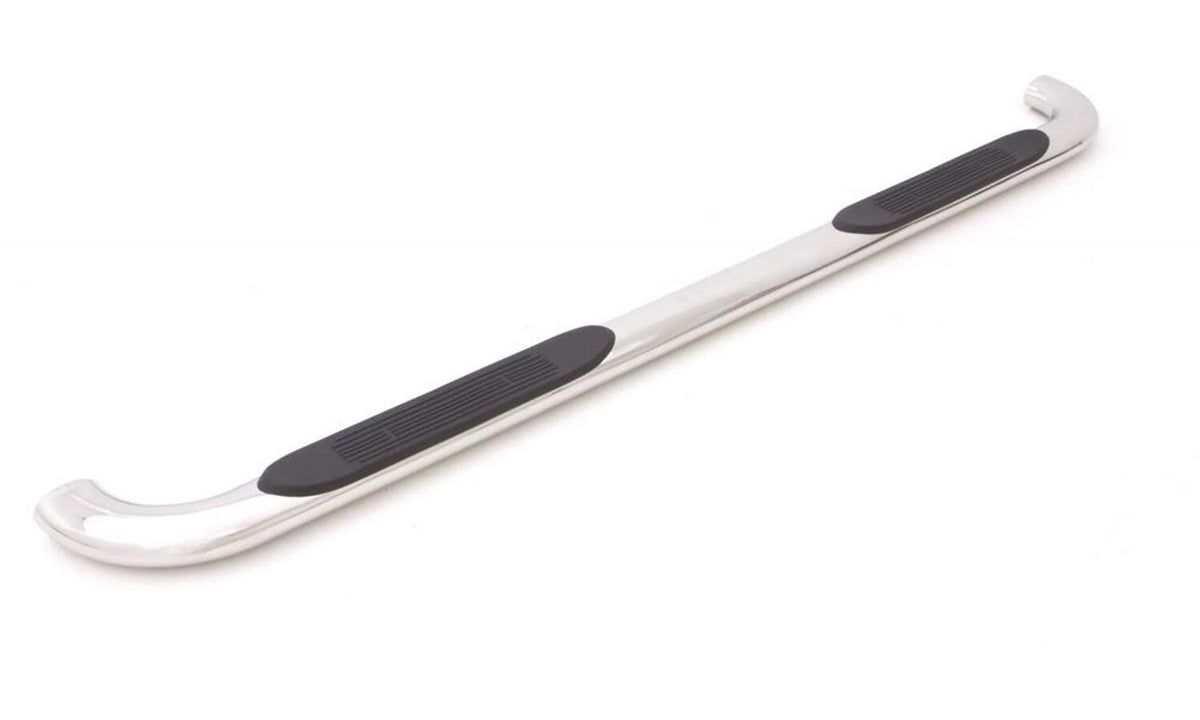 4 Inch Oval Bent Nerf Bars Polished Stainless 2019-2026 Silverado/Sierra 1500/2500/3500 Double Cab Lund
