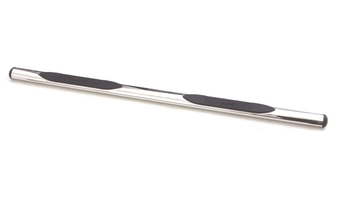 4 Inch Oval Straight Nerf Bars Polished Stainless 2019-2026 Silverado/Sierra 1500/2500/3500 Crew Cab Lund