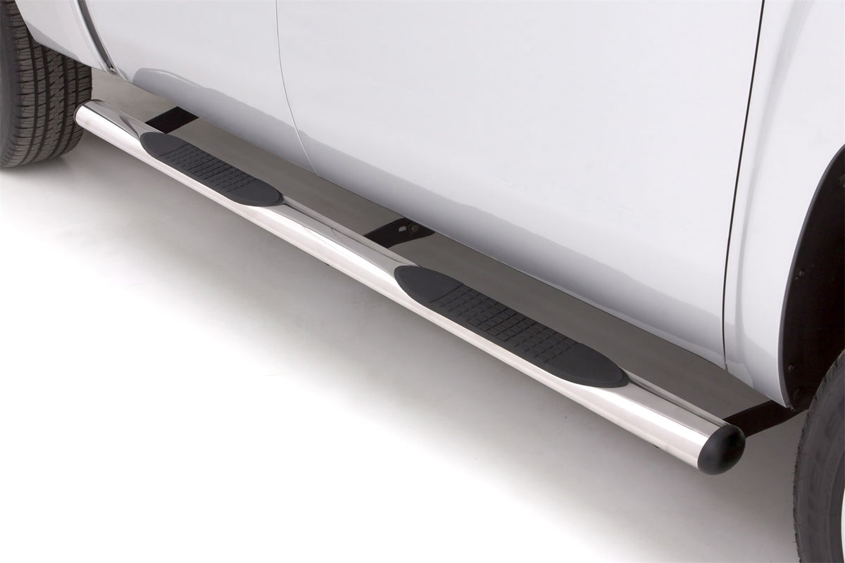 4 Inch Oval Straight Nerf Bars Polished Stainless 2009-2024 Dodge Ram 1500 Crew Cab Lund