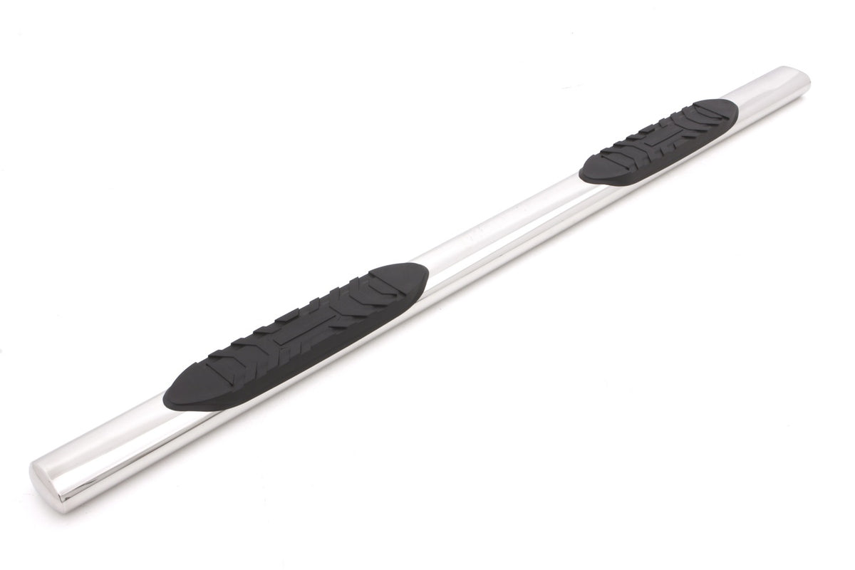 5 Inch Oval Straight Nerf Bars Polished Stainless 2009-2021 Dodge Ram 1500 Quad Cab Lund
