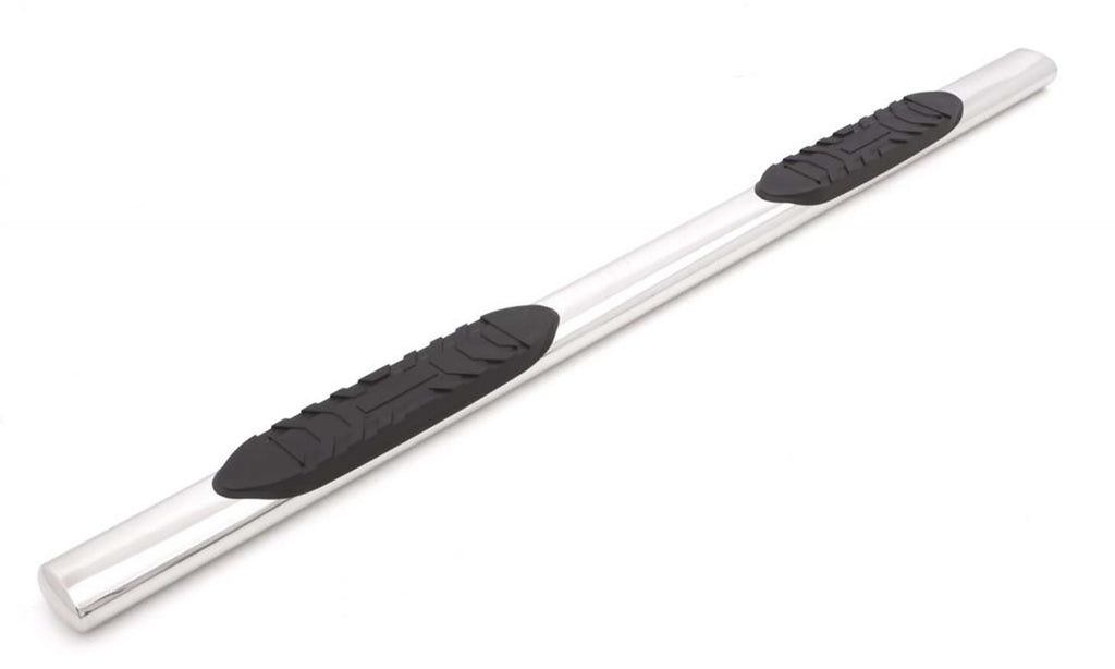 5 Inch Oval Straight Nerf Bars Polished Stainless 2019-2026 Silverado/Sierra 1500/2500/3500 Double Cab Lund