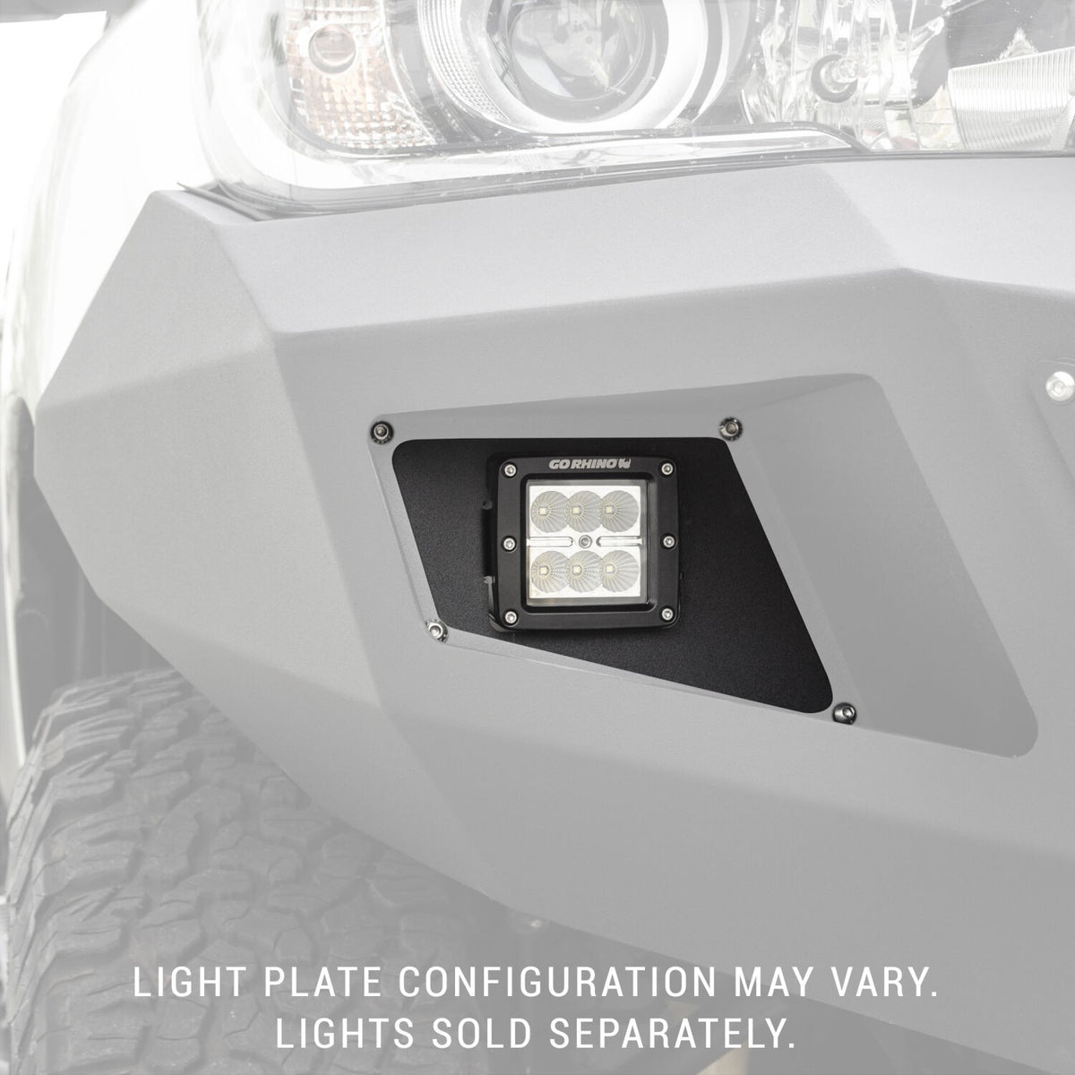 BR6/BR11 Light Plates Textured Black Designed for Go Rhino Par# 751002 2010-2018 Dodge Ram 2500/3500 Without Park Sense Go Rhino