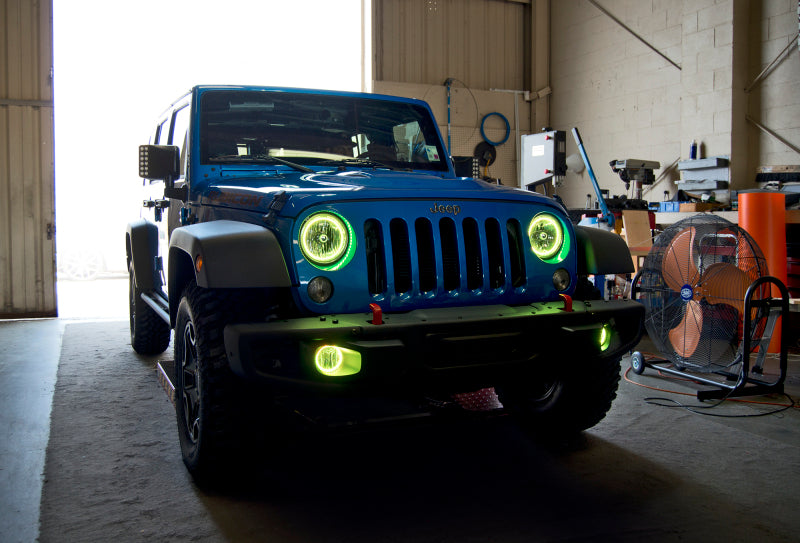 Oracle Jeep Wrangler JK 07-17 LED Waterproof Halo Kit - ColorSHIFT w/ 2.0 Controller