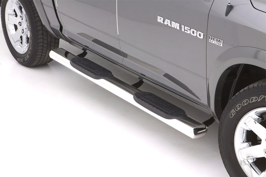 6 Inch Oval Straight Nerf Bars Polished Stainless 2009-2024 Dodge Ram 1500/2500/3500/4500/5500 Cab & Chassis Crew Cab Lund