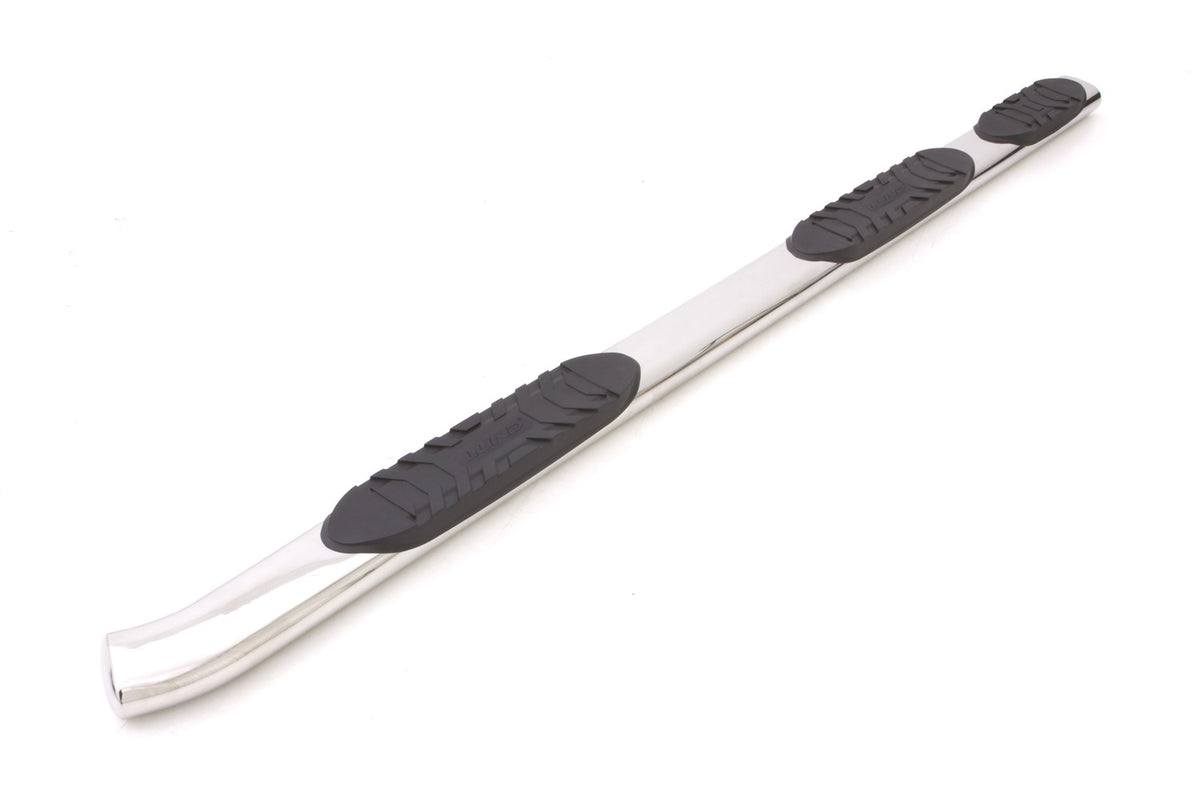 5 Inch Oval Wheel-To-Wheel Nerf Bars Polished Stainless 2014-2018 Silverado/Sierra 1500 Crew Cab 69.3 Bed Lund