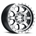 Raceline 929M Avenger 17x9in / 5x127 BP / -12mm Offset / 83.82mm Bore - Black & Machined Wheel