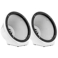 DS18 8in Marine And Powersports Universal Flat Mount Speaker Pod RGB LED Lights- Carbon Fiber
