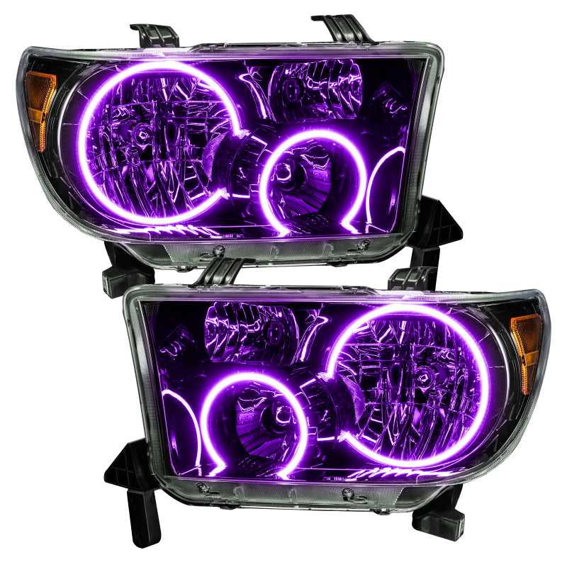 Oracle 07-11 Toyota Tundra Pre-Assembled Headlights - Black Housing - w/o Controller
