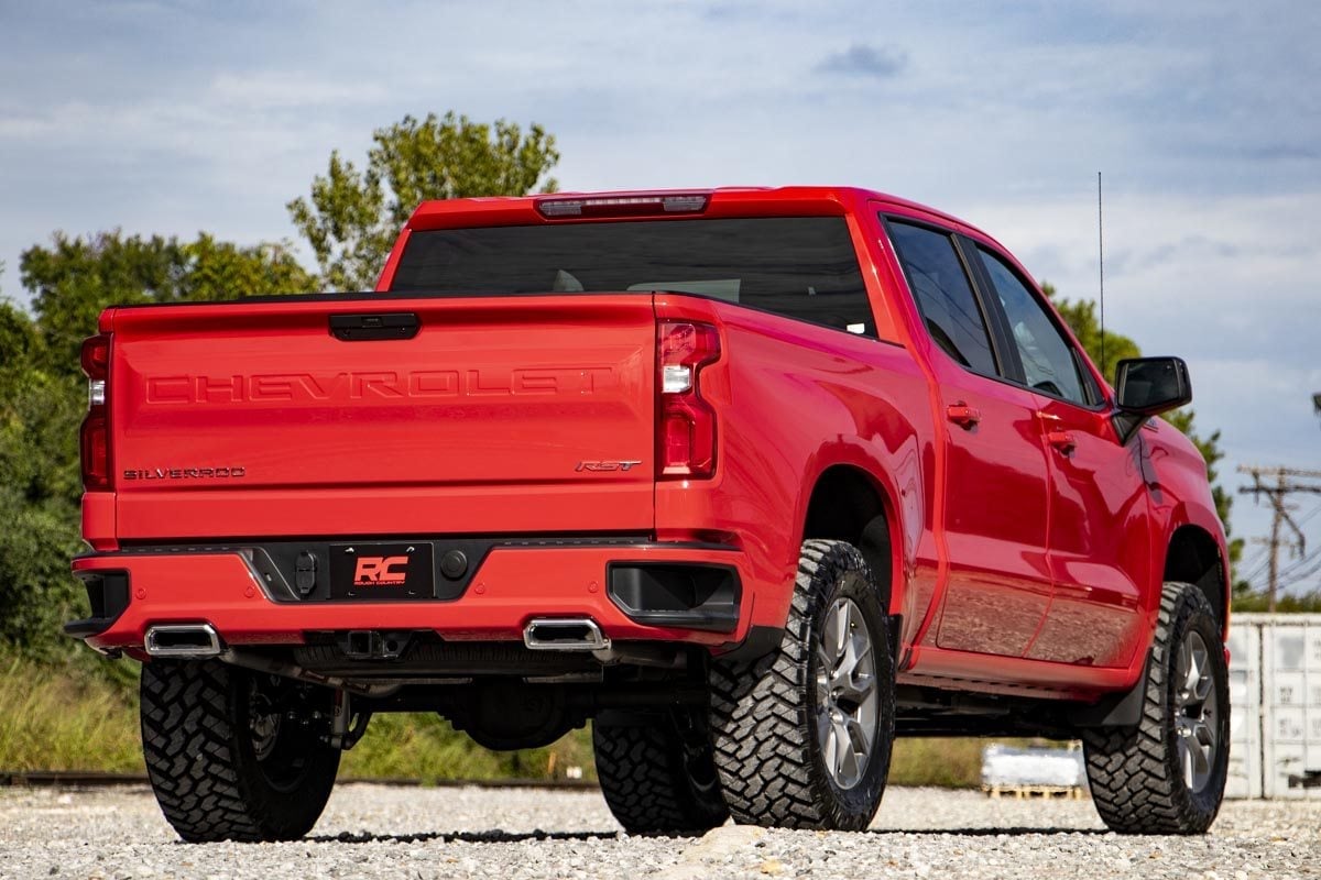 3.5 Inch Lift Kit Rear Mono Leaf Red Chevy Silverado 1500 2WD/4WD (2022-2024) Rough Country