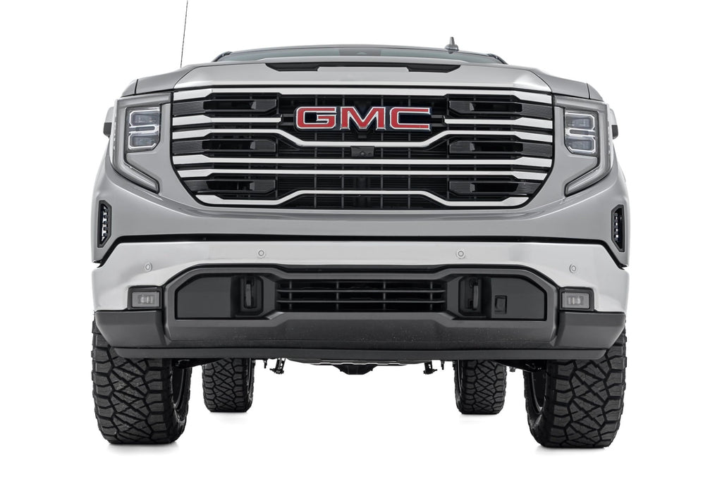 3.5 Inch Lift Kit Mono Leaf Rear N3 Struts Red GMC Sierra 1500 (25-26) Rough Country