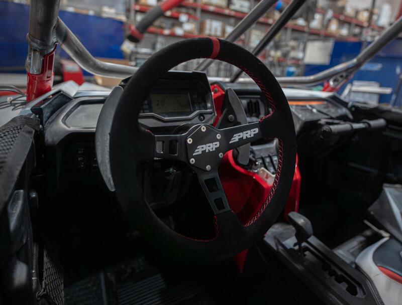 PRP Deep Dish Suede Steering Wheel - Red