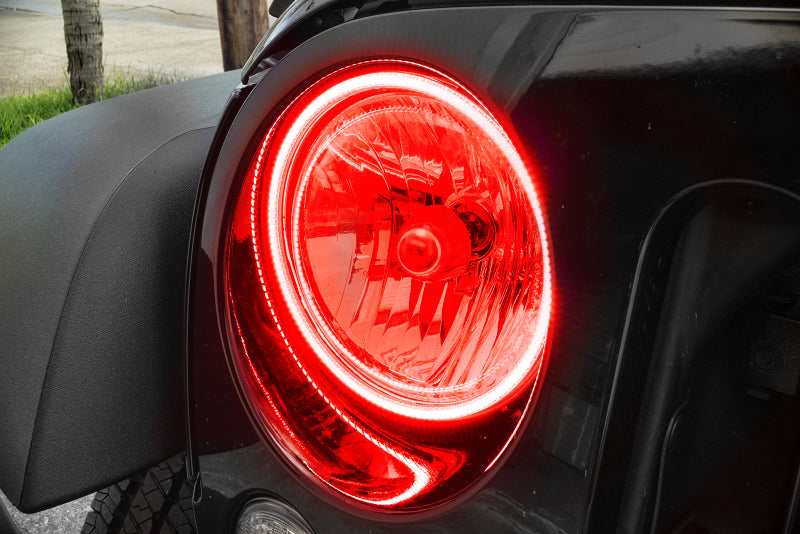 Oracle Jeep Wrangler JK 07-17 LED Waterproof Halo Kit - ColorSHIFT w/o Controller