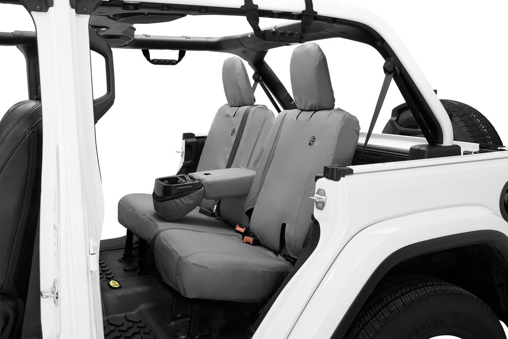 Jeep Seat Covers For Jeep 2018-2023 Wrangler JL 4 Door Rear With Fold Down Arm Rest Premium Vinyl Fabric Bestop