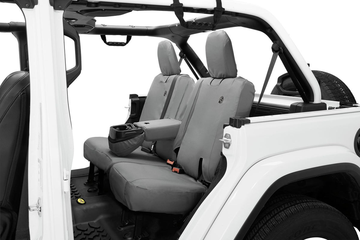 Jeep Seat Covers For Jeep 2018-2023 Wrangler JL 4 Door Rear With Fold Down Arm Rest Premium Vinyl Fabric Bestop