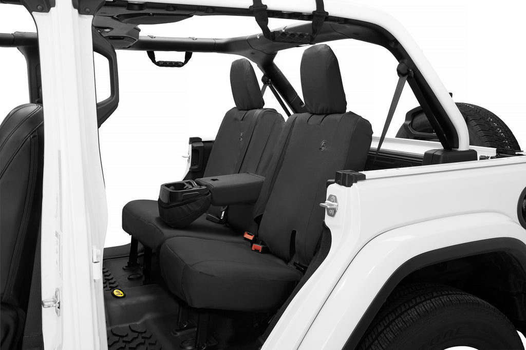 Jeep Seat Covers For Jeep 2018-2023 Wrangler JL 4 Door Rear With Fold Down Arm Rest Premium Vinyl Fabric Bestop