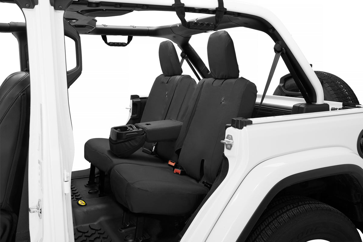 Jeep Seat Covers For Jeep 2018-2023 Wrangler JL 4 Door Rear With Fold Down Arm Rest Premium Vinyl Fabric Bestop
