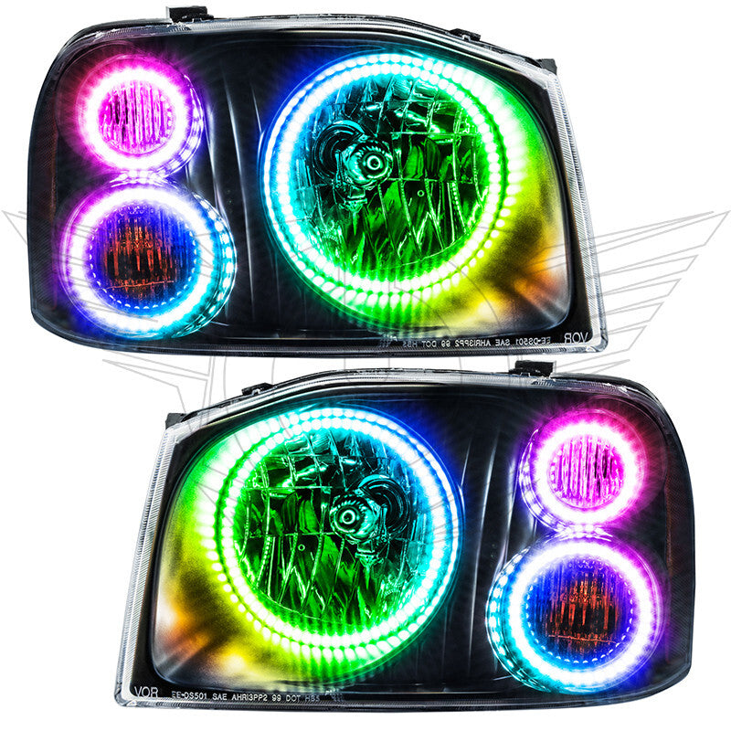 Oracle Nissan Frontier 01-04 Halo Kit - Triple - ColorSHIFT w/ BC1 Controller