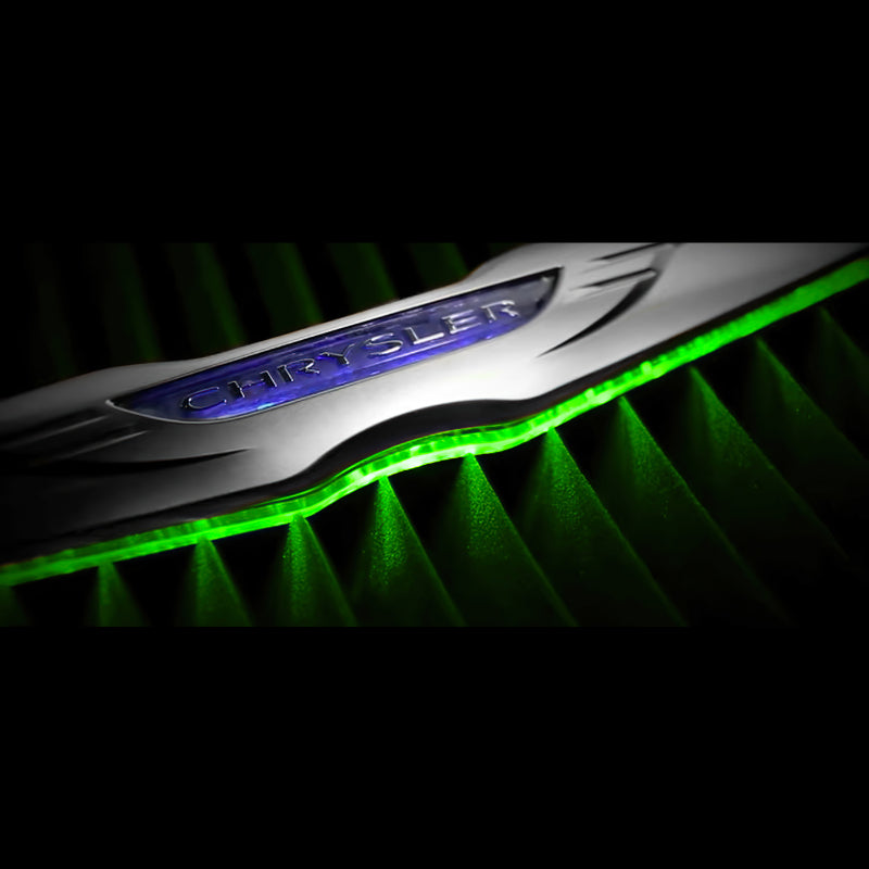 Oracle Chrysler Illuminated LED Sleek Wing - Dual Intensity - Green