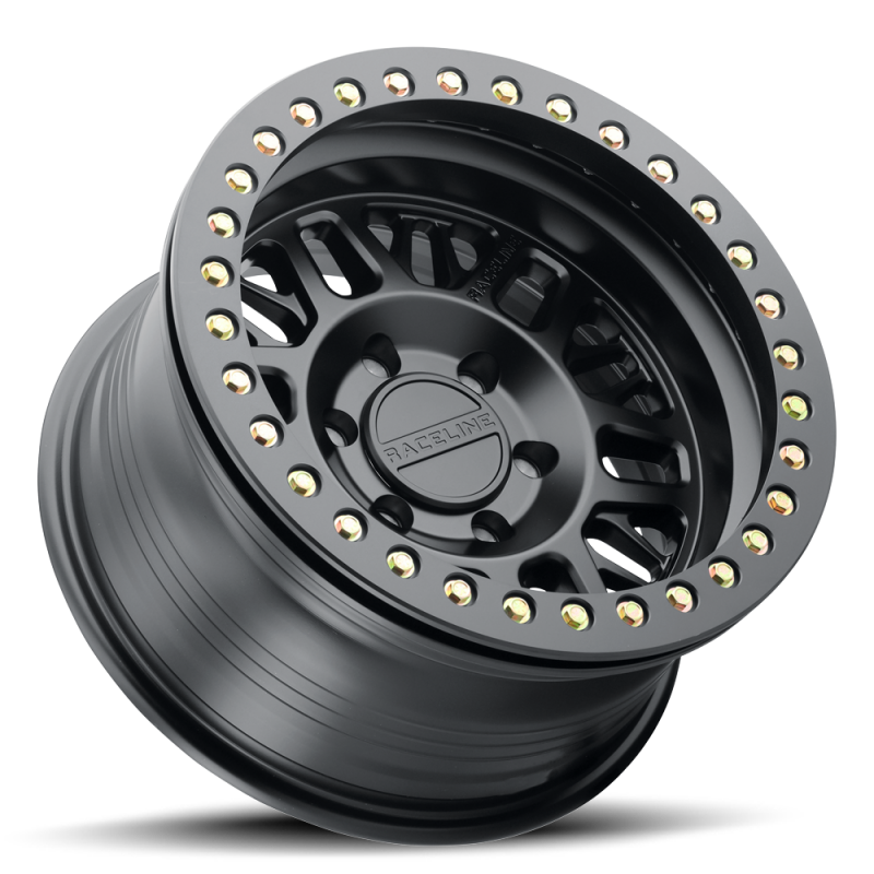 Raceline RT951B Ryno 17x9in / 5x127 BP / -38mm Offset / 83.82mm Bore - Satin Black Beadlock Wheel