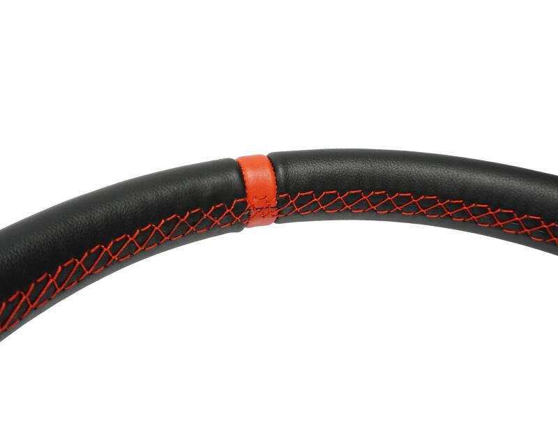 PRP Deep Dish Leather Steering Wheel - Red