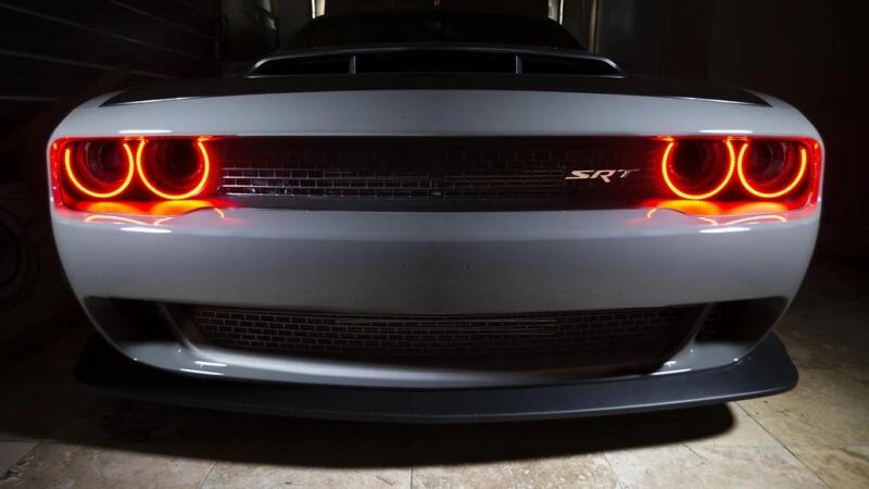 Oracle 15-21 Dodge Challenger LED Waterproof Halo Kit - Red