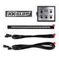 XK Glow tube Strobe Lights w/ Traffic Modes Ultra LEDs Multiple Modes + Solid On -White 4pc 12in
