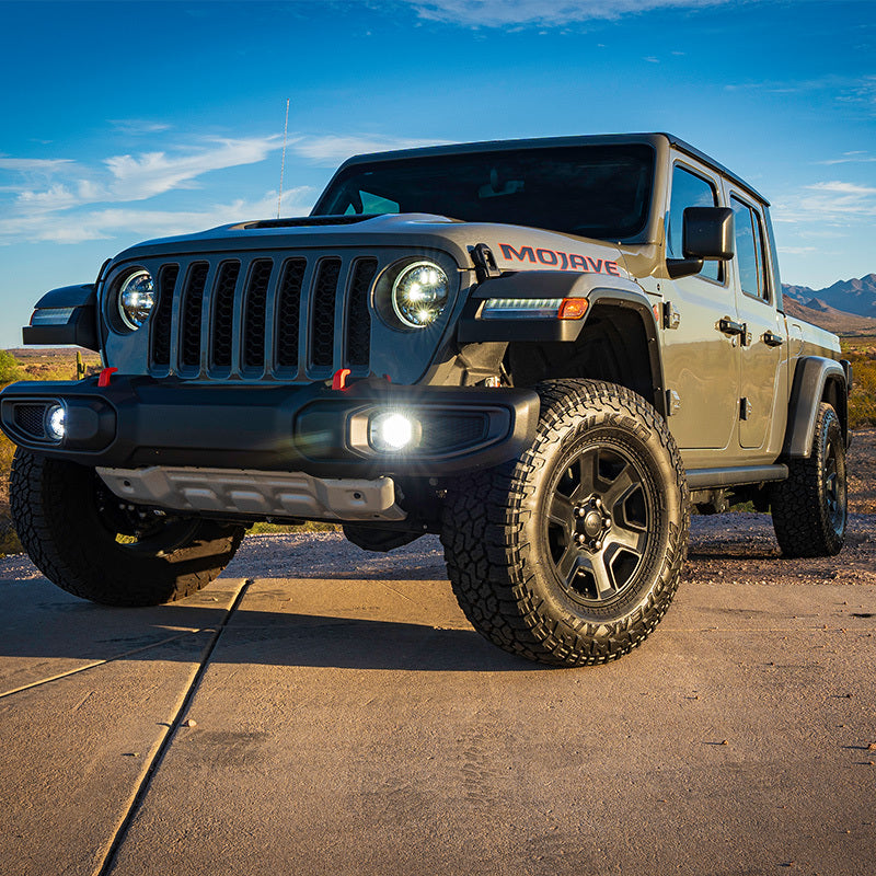 Nacho Lighting Jeep JL/JT SAE Combo White Plug N Play Fog Light Kit (1pc Bumper Kit)