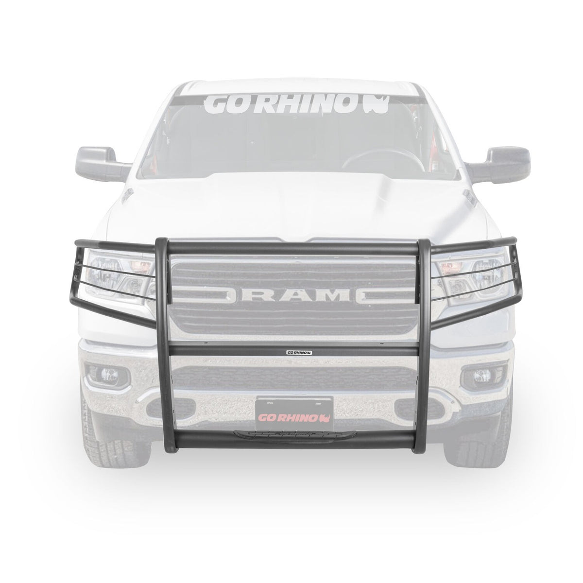 3100 Series StepGuard with Brush Guards Textured Black 2019-2024 Ram 1500 Go Rhino