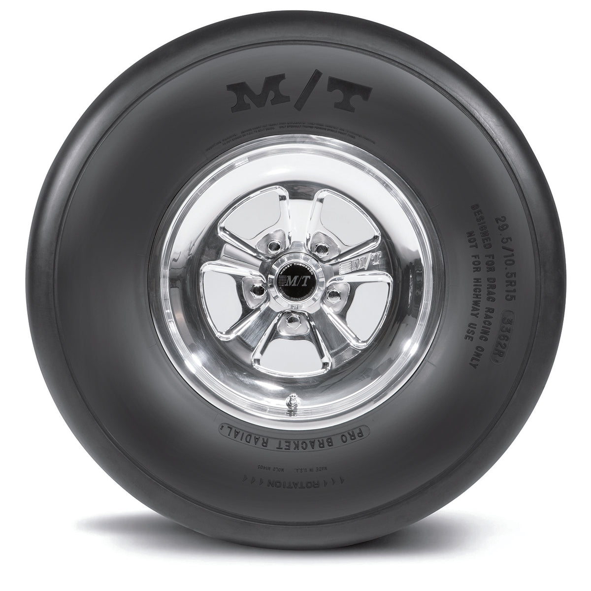 28.0/10.5R15 X5 PRO Bracket RAD Consistent performance designed for bracket racing. No tubes required.