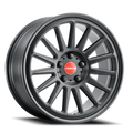 Aluminum Wheels 17x8 Grip 315B Satin Black Red and Black Logo Multi Spoke 40 Offset 5 on 100 Bolt Pattern 72.6 Bore Raceline