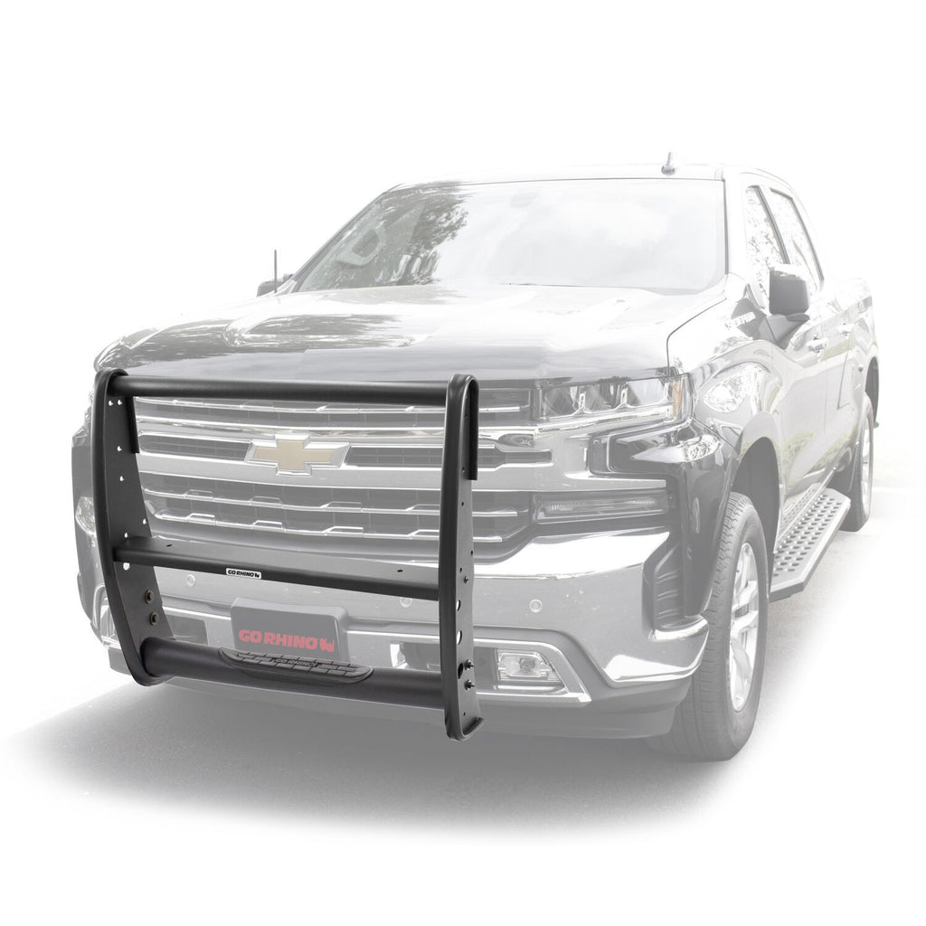 3100 Series StepGuard Center Grille Guard Only Textured Black 2019-2021 Silverado 1500 2022-2022 Silverado 1500 LTD Go Rhino