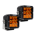LED Light Pods D-XL Amber PRO Pair Surface Mount Brackets and Hardware Vibration Dampeners Wire Harness & Switch Rigid Industrie