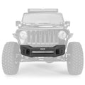 Rockline Front Stubby Bumper Textured Black 2007-2026 Jeep Wrangler JK/JL 2020-2025 Jeep Gladiator Go Rhino