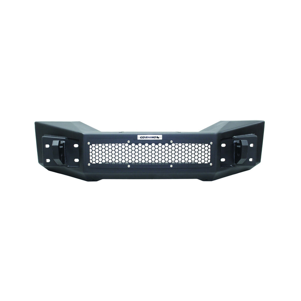 Rockline Front Stubby Bumper Textured Black 2007-2026 Jeep Wrangler JK/JL 2020-2025 Jeep Gladiator Go Rhino