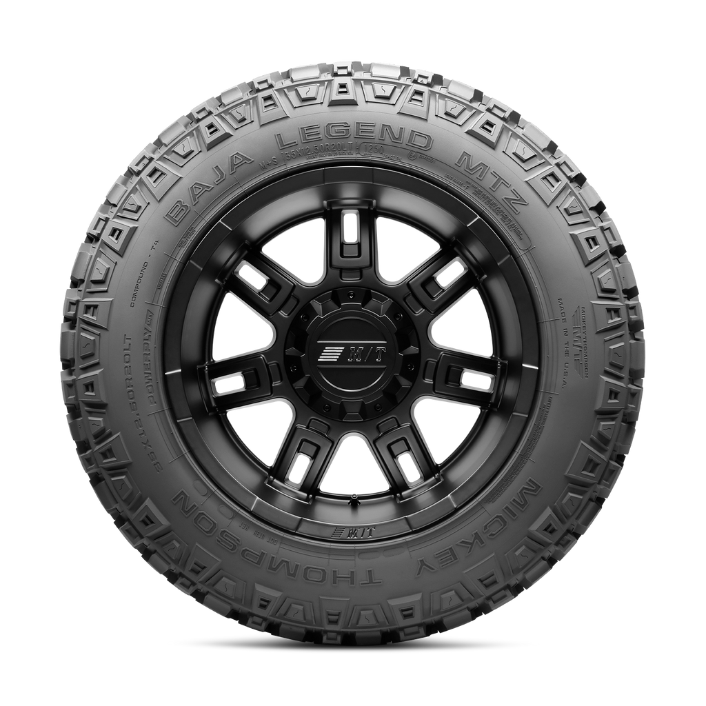 Lt295/60R20 126/123Q Baja Legend MTZ The Baja Legend MTZ is built on the legacy of a legendary and proven construction design. The tread design Variable draft angles and stone ejectors help to reduce stone retention.