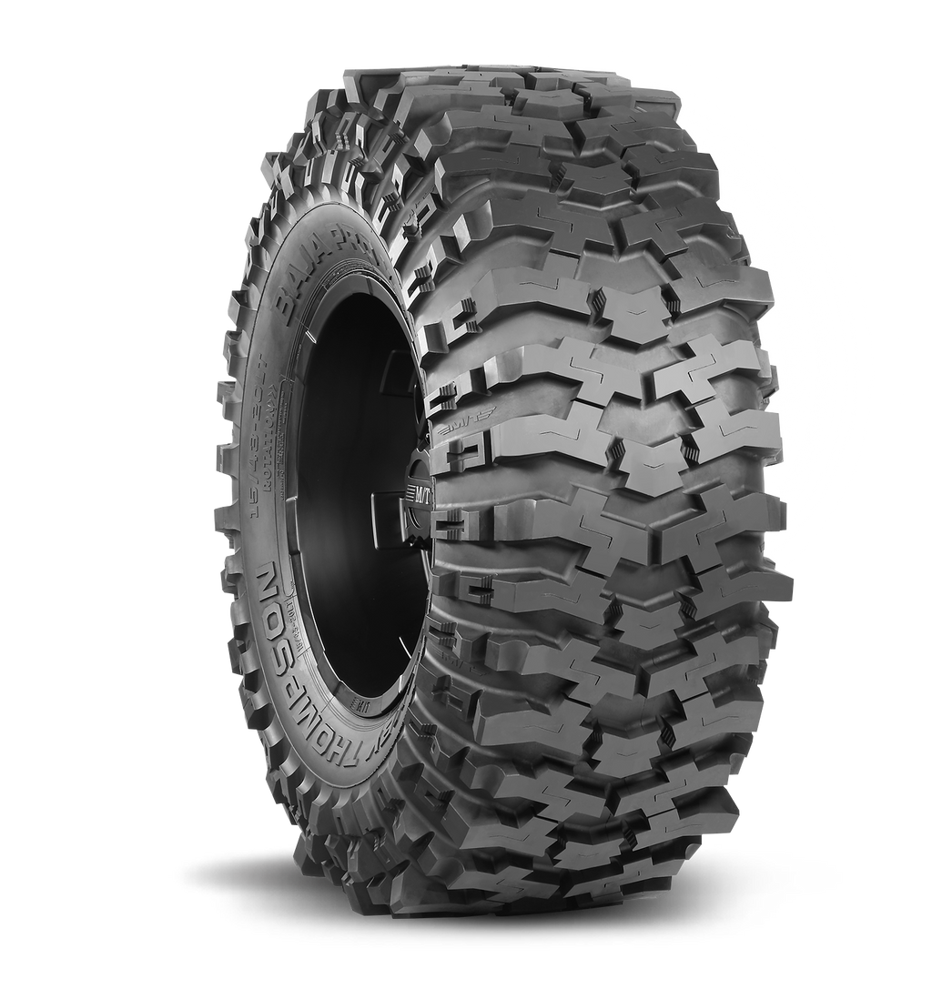 38X13.50-17LT Baja PRO XS Circumferential Tread Elements for lateral grip. Siping for smooth surface traction and additional lug flex.