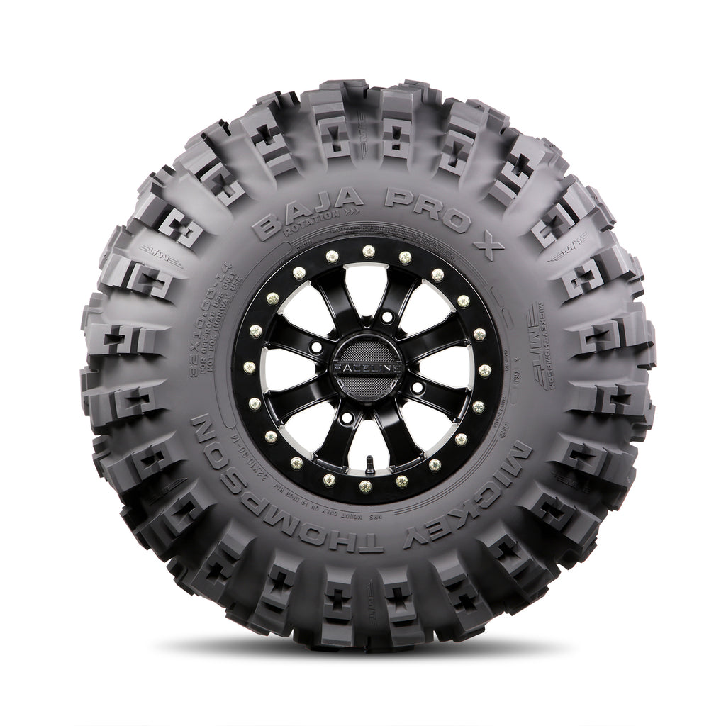 32X10.0-15 Baja PRO X (SXS) Symmetric directional tread pattern provides excellent traction and cleaning power. Dual Decoupling Grooves for flexibility on irregular surfaces.