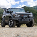 Rockline Winch Ready Front Full Width Bumper With Overrider For Ford Bronco Textured Black 2021-2026 Ford Bronco Go Rhino
