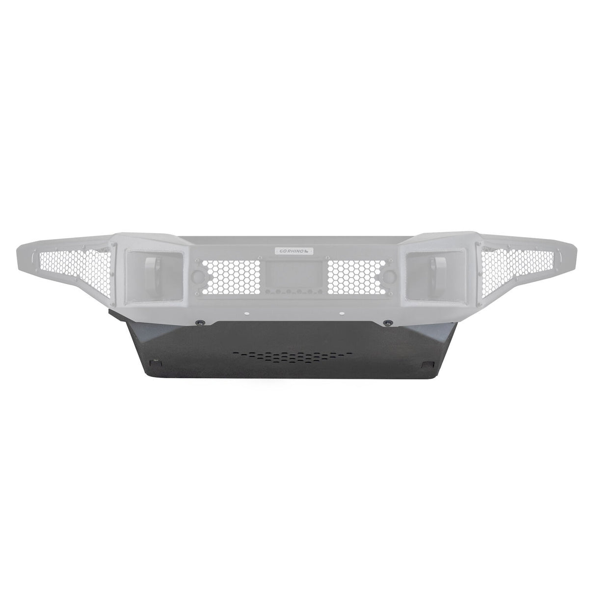 Rockline Front Bumper Lower Skid Plate For Ford Bronco Textured Black 2021-2026 Ford Bronco 2025-2025 Jeep Gladiator Go Rhino