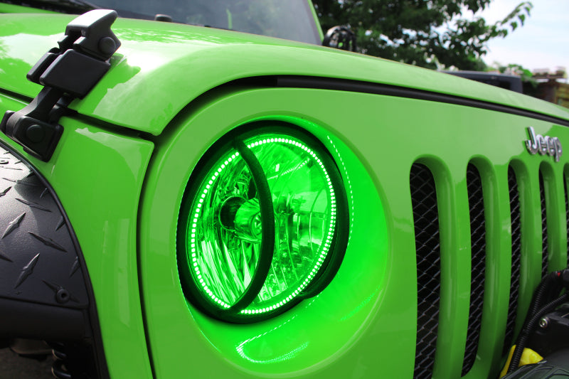 Oracle Jeep Wrangler JK 07-17 LED Waterproof Halo Kit - ColorSHIFT w/ Simple Controller
