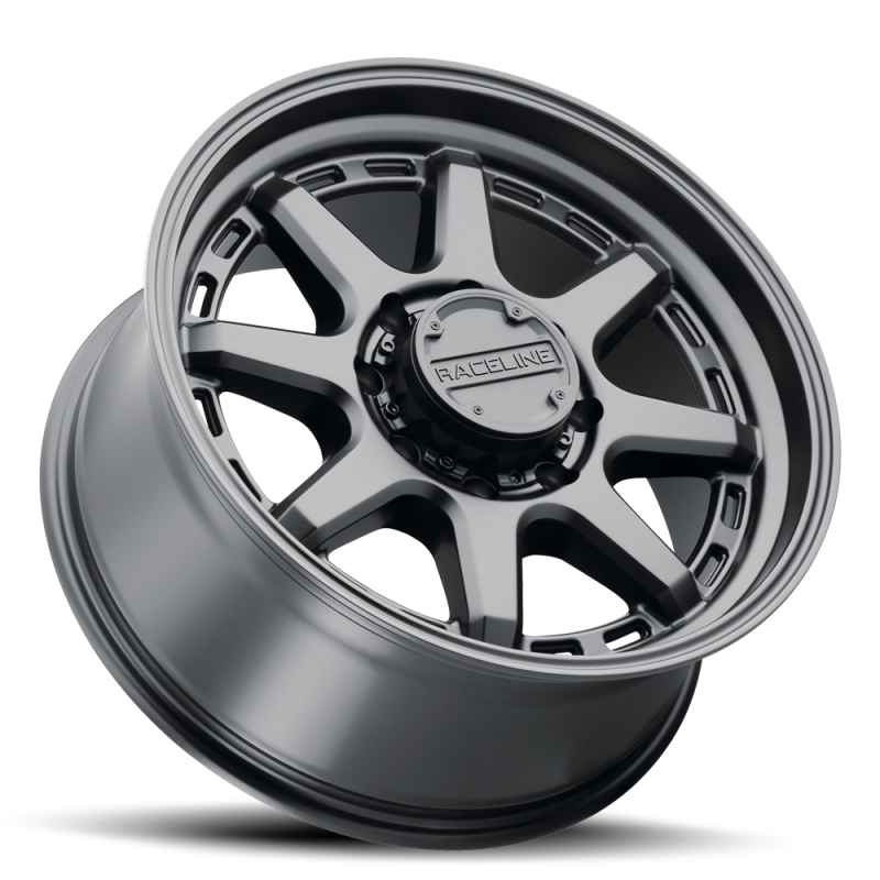 Raceline 947B Scout 18x9in / 5x127 BP / 0mm Offset / 78.1mm Bore - Satin Black Wheel