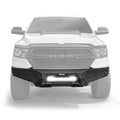Element Front Bumper with Power Actuated Hide Away Light Bar Mount Textured Black 2019-2024 Ram 1500 Go Rhino