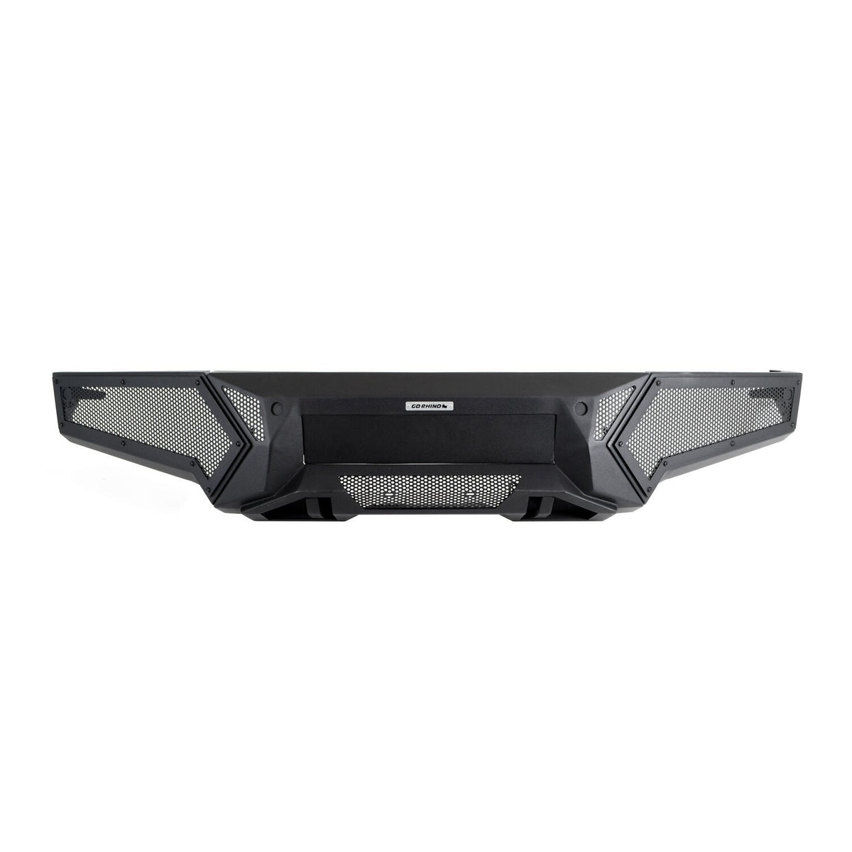 Element Front Bumper with Power Actuated Hide Away Light Bar Mount Textured Black 2019-2024 Ram 1500 Go Rhino