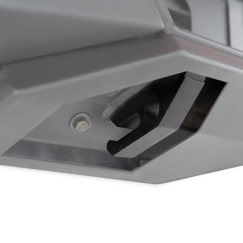 Element Front Bumper with Power Actuated Hide Away Light Bar Mount Textured Black 2019-2024 Ram 1500 Go Rhino